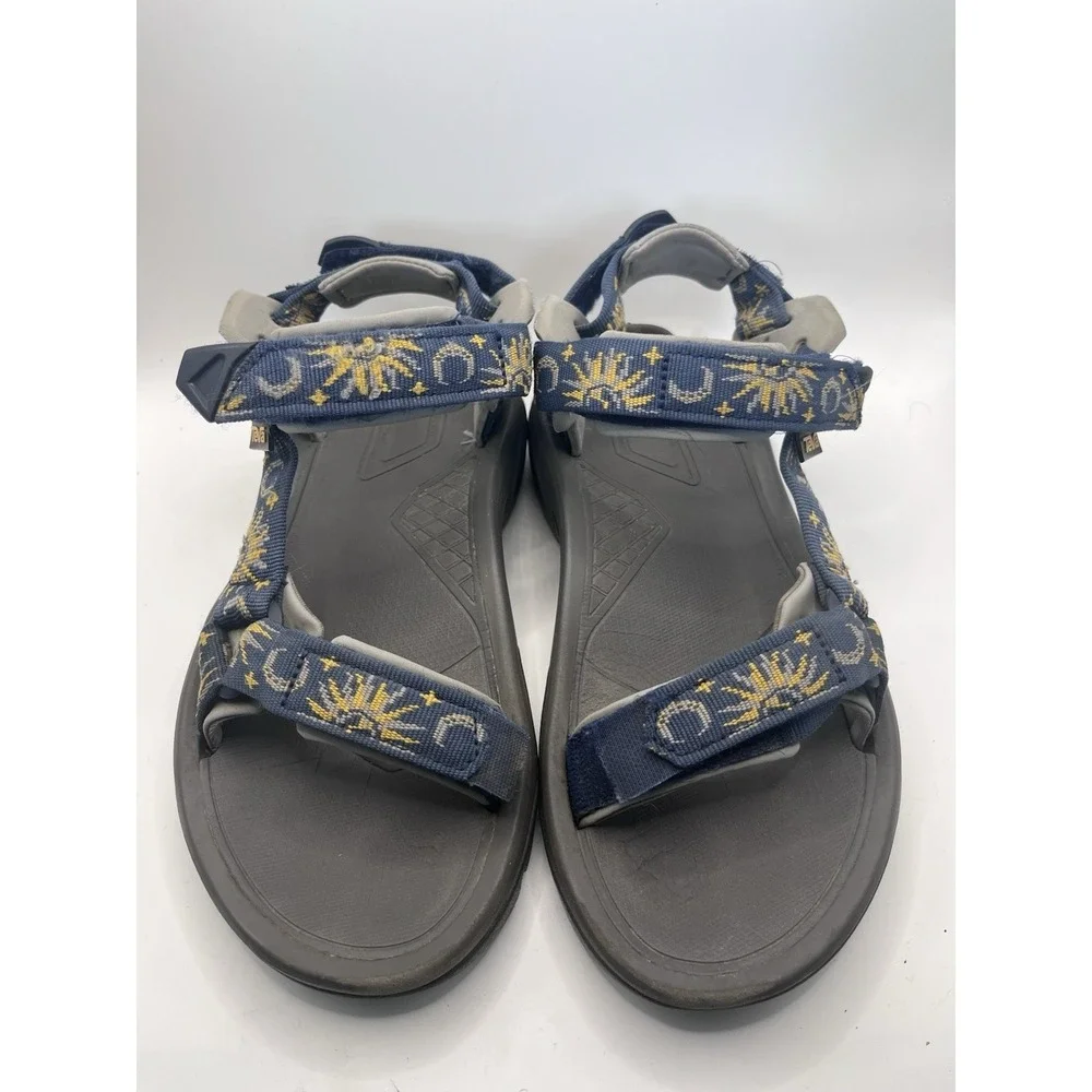 Teva Women's 7.5 Hook & Loop Adjustable Strap Sandals Blue/Gray